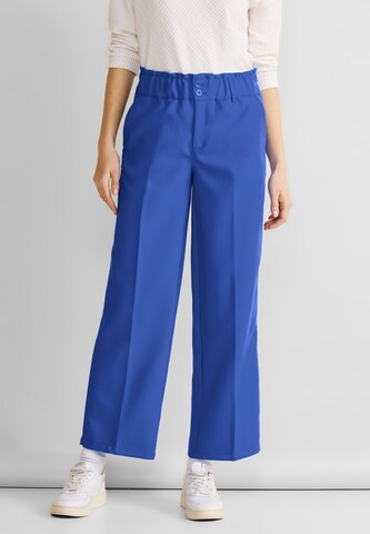 STREET ONE Wide Leg Hose in Blau