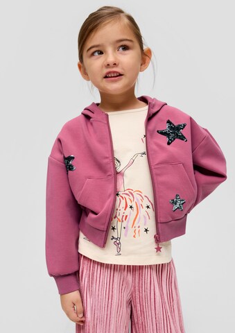 s.Oliver Sweat jacket in Pink: front