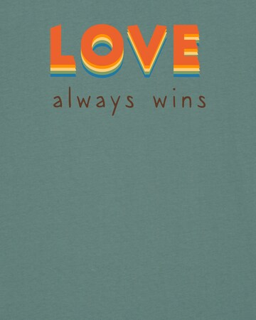 Maglietta 'Love always wins' di Watapparel in verde