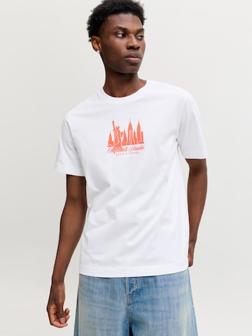 JACK & JONES Majica 'JORNORREBRO' | bela barva