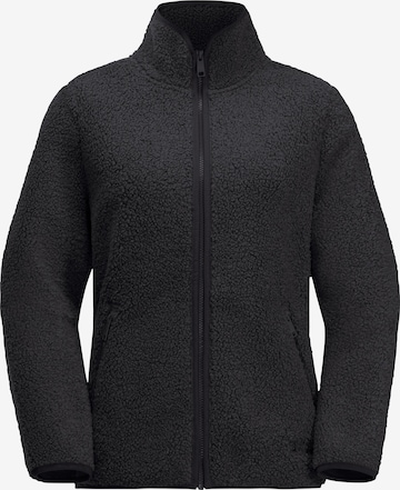 JACK WOLFSKIN - Casaco de velo funcional 'High Curl' em preto: frente