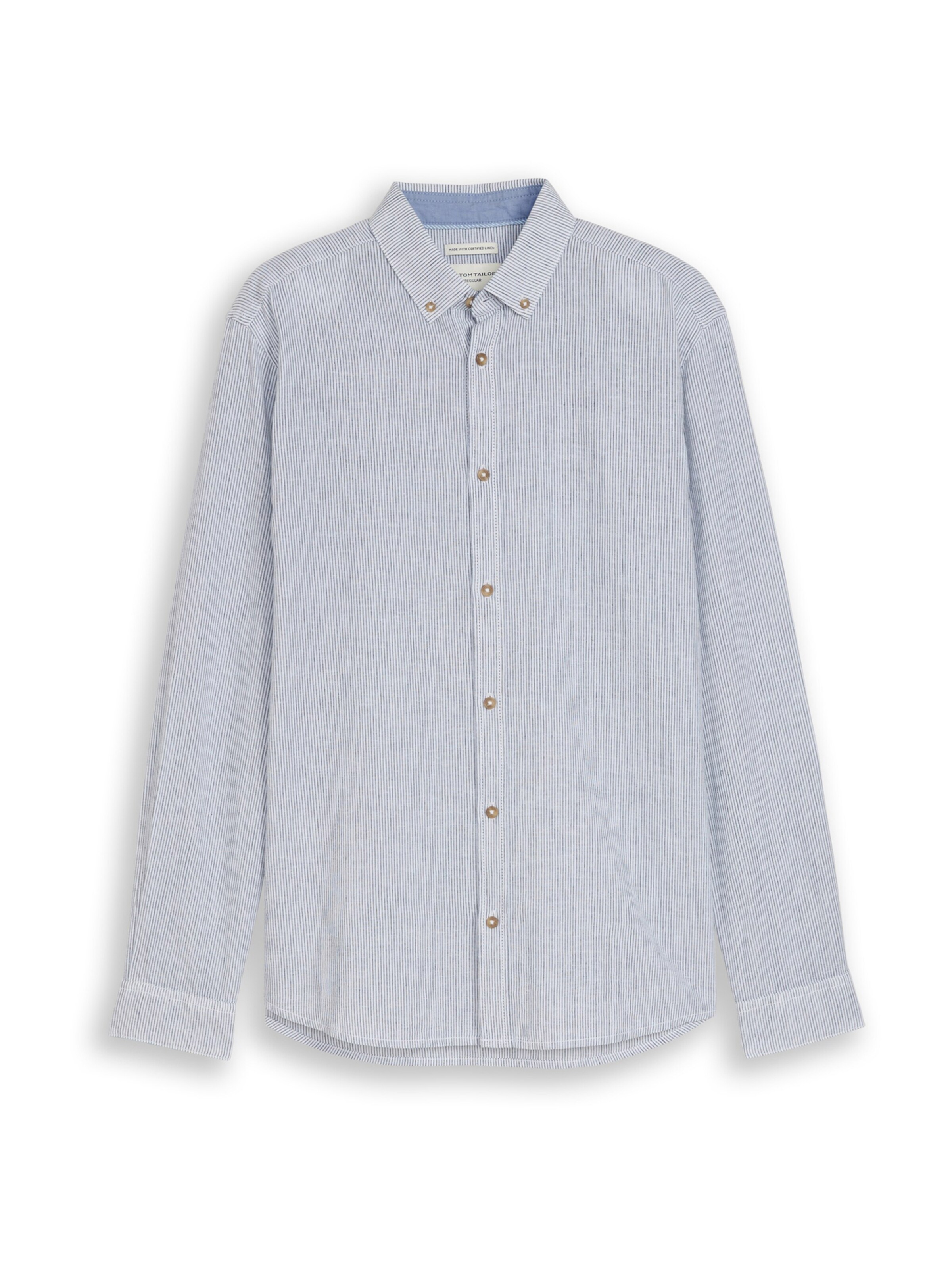 TOM TAILOR Button Up Shirt in White: front