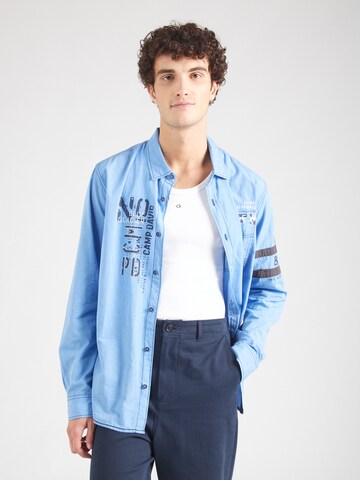 CAMP DAVID Regular fit Πουκάμισο σε μπλε: μπροστά