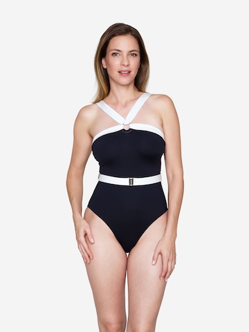 JOOP! Bustier Badpak 'Blanca Beach' in Zwart: voorkant