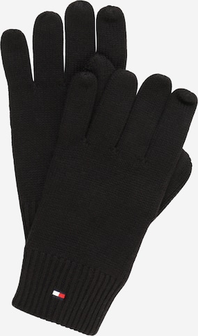 TOMMY HILFIGER Full finger gloves in Black: front