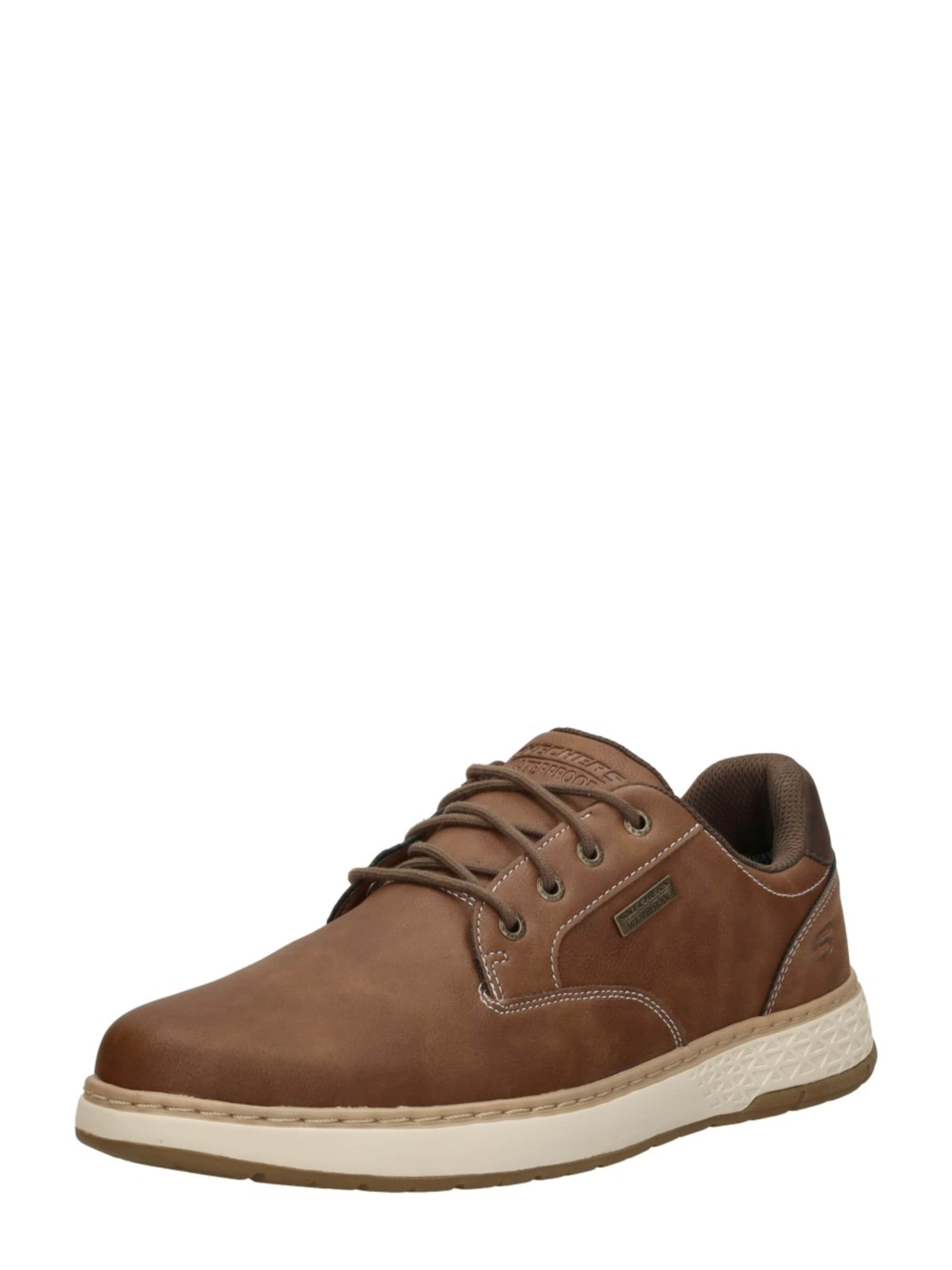 SKECHERS Sportieve veterschoen 'Garlan' in Bruin