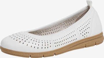 TAMARIS Ballet Flats in White: front