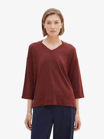 T-shirt TOM TAILOR en marron : devant