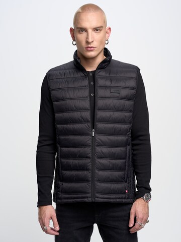 BIG STAR Bodywarmer ' JAXOON ' in Zwart: voorkant