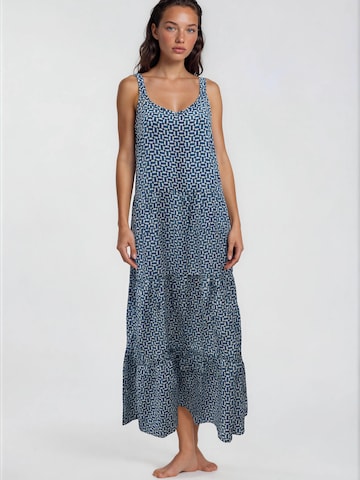 Pink Label Summer Dress 'BEACHWEAR LONG ABSTRACT GEO' in Blue: front