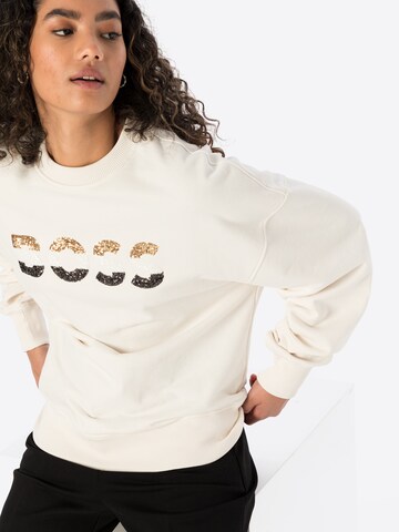 BOSS BlackSweater majica 'Ecomy' - bijela boja