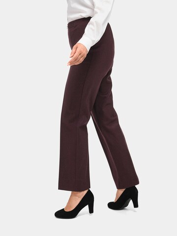 Goldner Regular Pleated Pants 'Martha' in Red