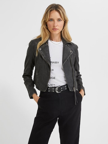 Young Poets Society Between-Season Jacket 'EMMA STONE CROPPED 214' in Black: front