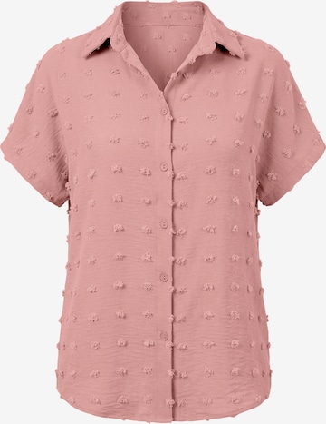 rozā Imily Bela Blūze: no priekšpuses