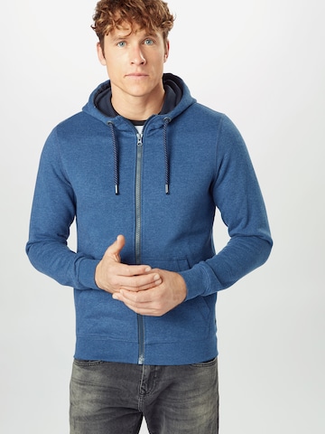 s.Oliver Zip-Up Hoodie in Blue: front