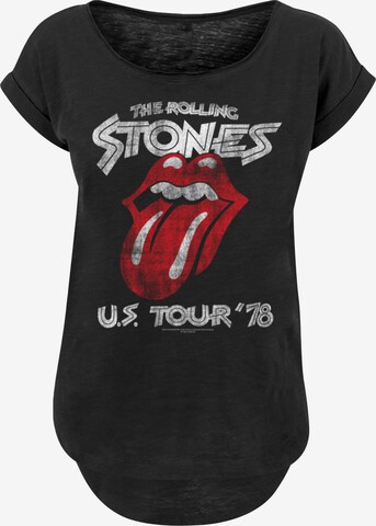F4NT4STIC Shirt 'The Rolling Stones Rock Band US Tour '78 Front' in Black: front