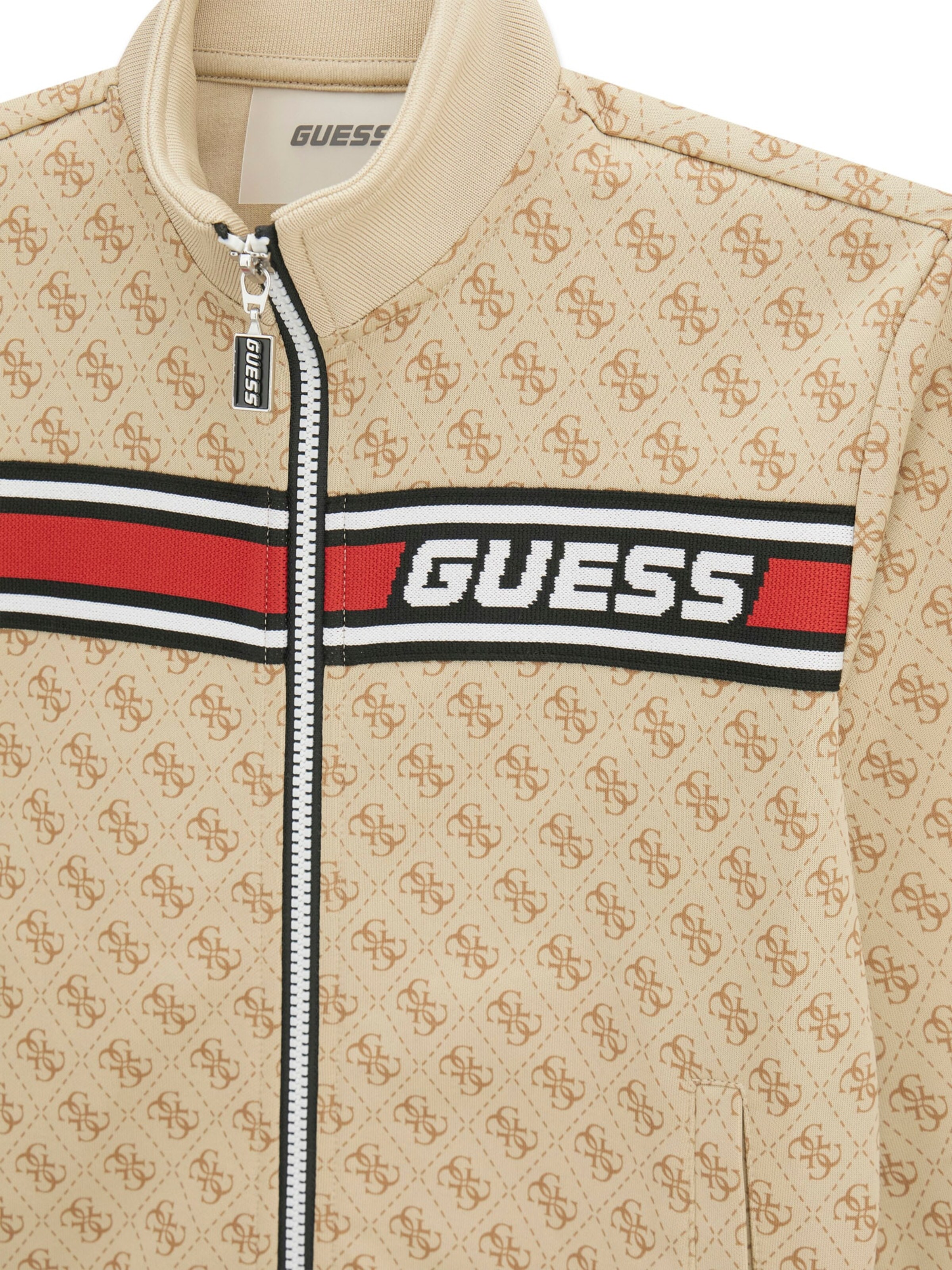 GUESS Кофта на молнии 'ACTIVE' в Бежевый