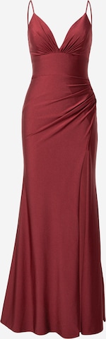 Robe de soirée mascara en rouge : devant