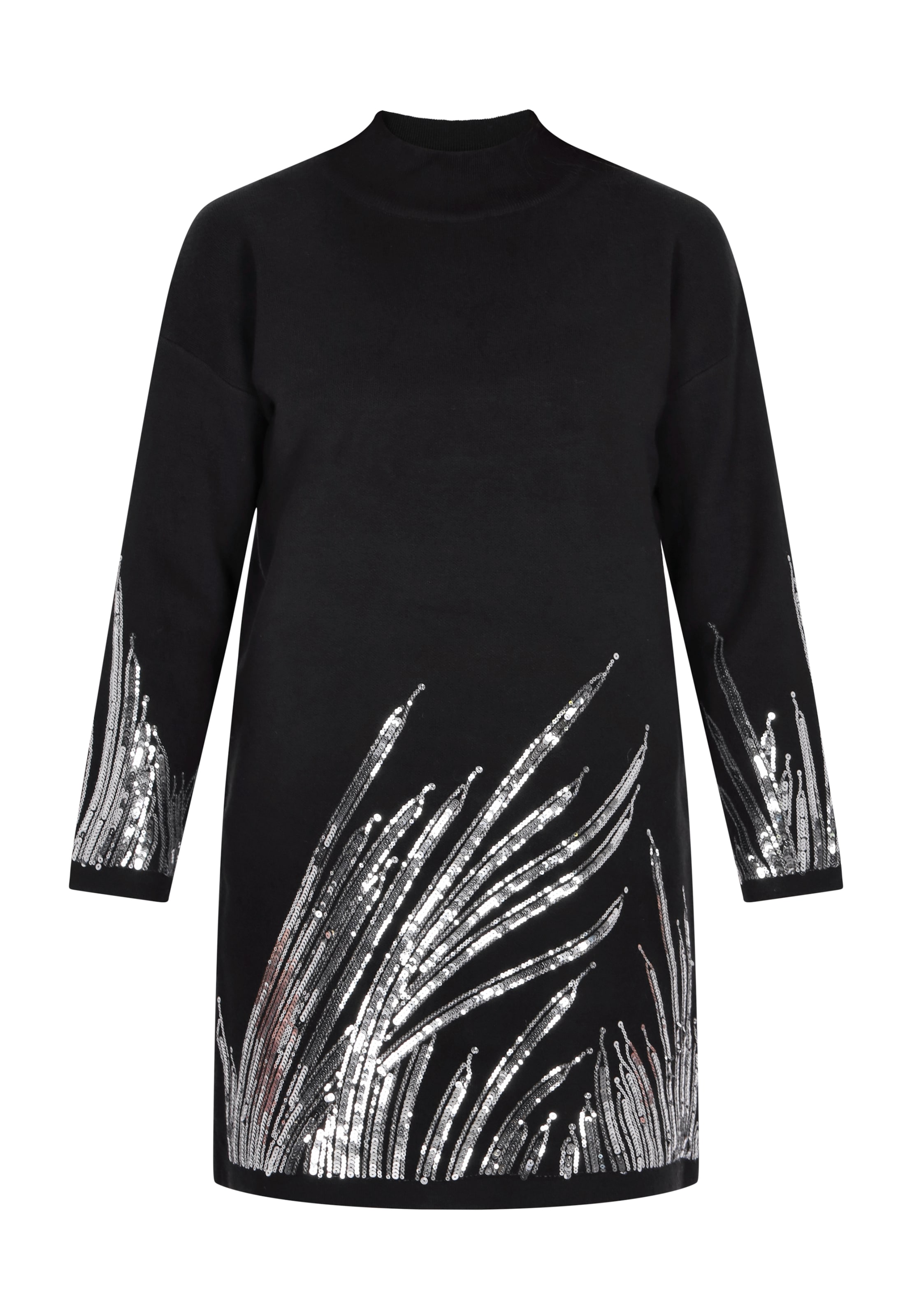 faina Úpletové šaty – černá: přední strana