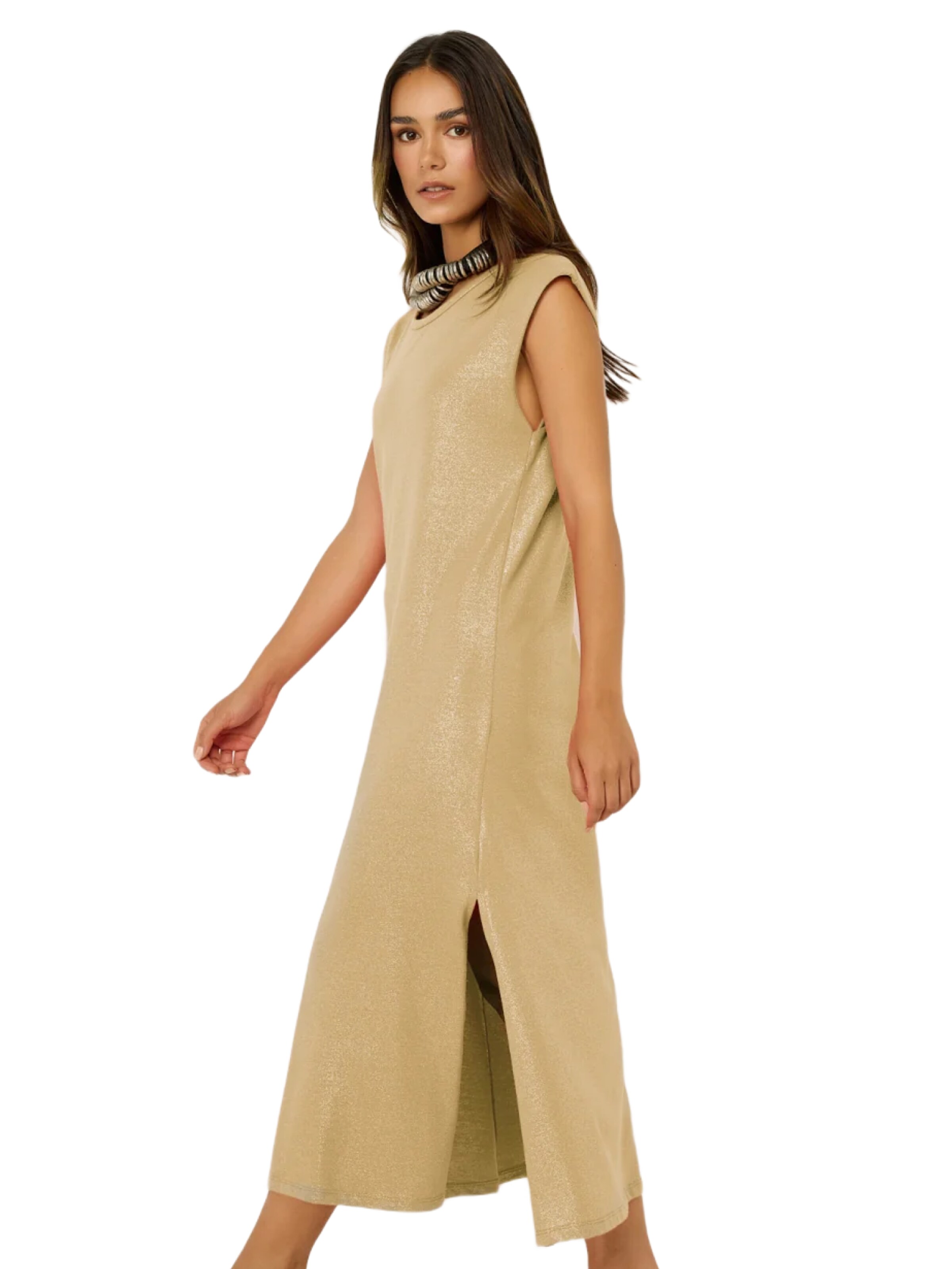 No Matter What Dress in Beige