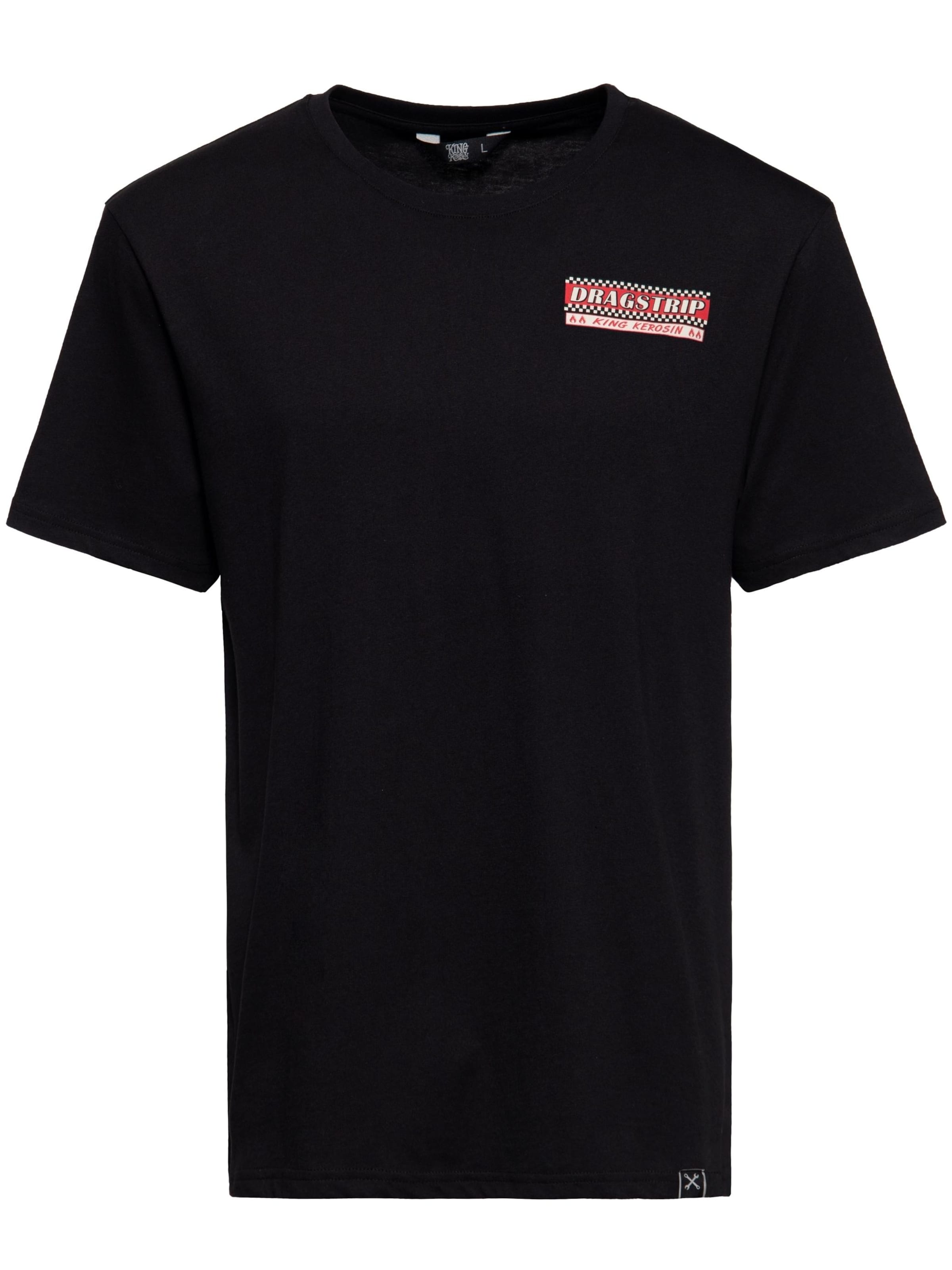 King Kerosin Shirt 'Dragstrip' in Black: front