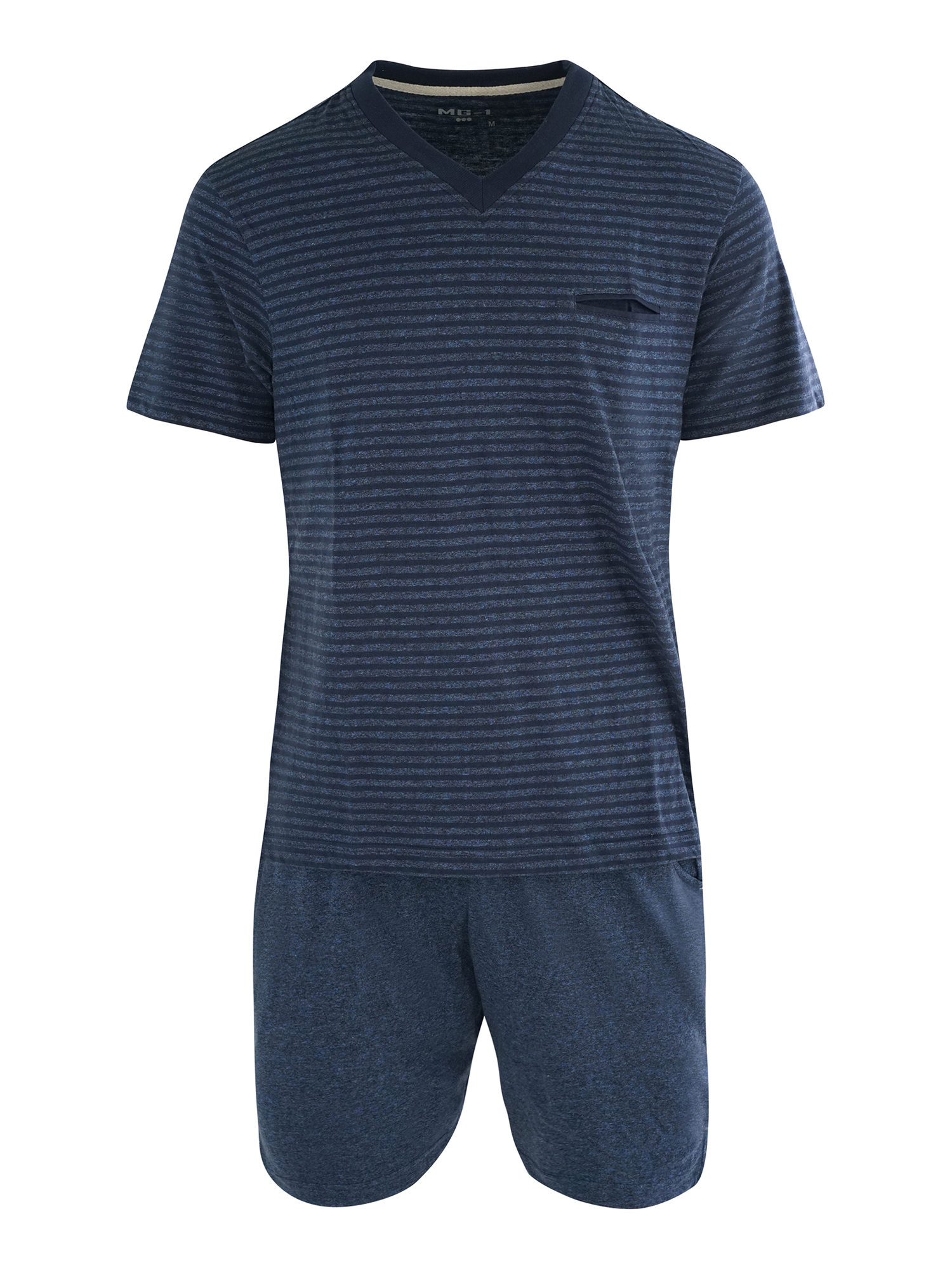 Pyjama court Shorty MG-1 en Bleu Foncé 