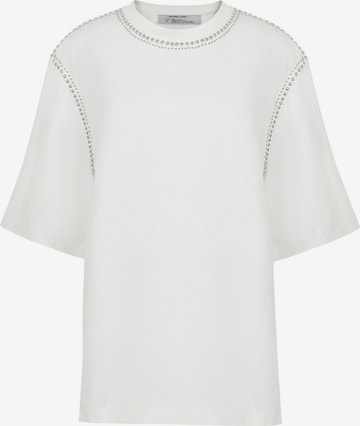 NOCTURNE Majica | bela barva: sprednja stran