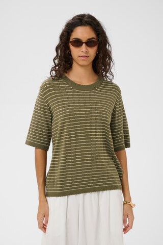 SOAKED IN LUXURY Pullover 'Spina' in Grün: Vorderseite