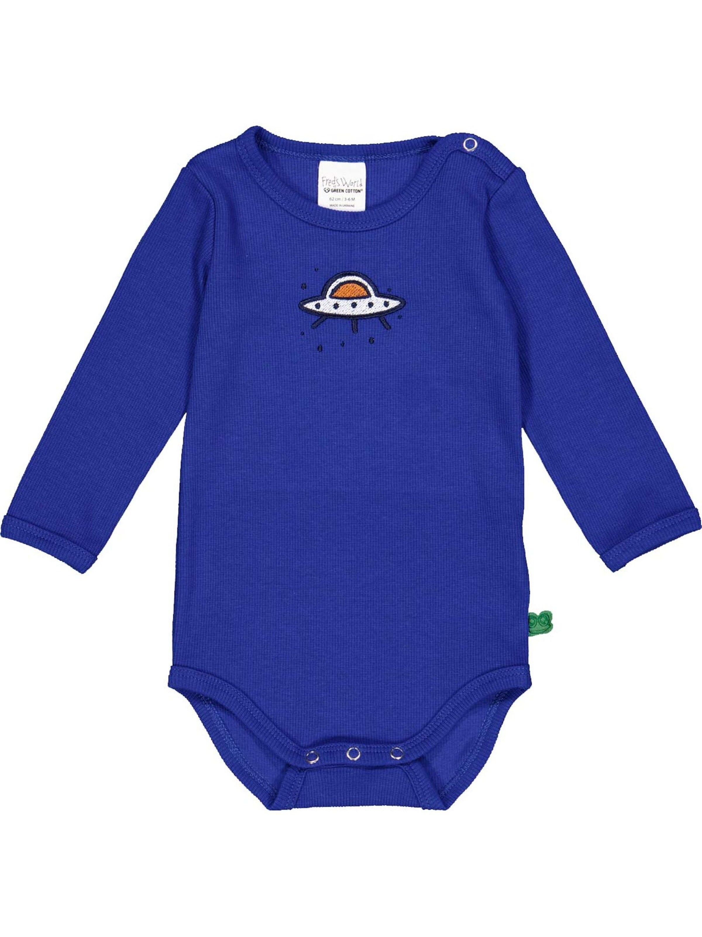 Fred's World by GREEN COTTON Romper/bodysuit in Blue: front