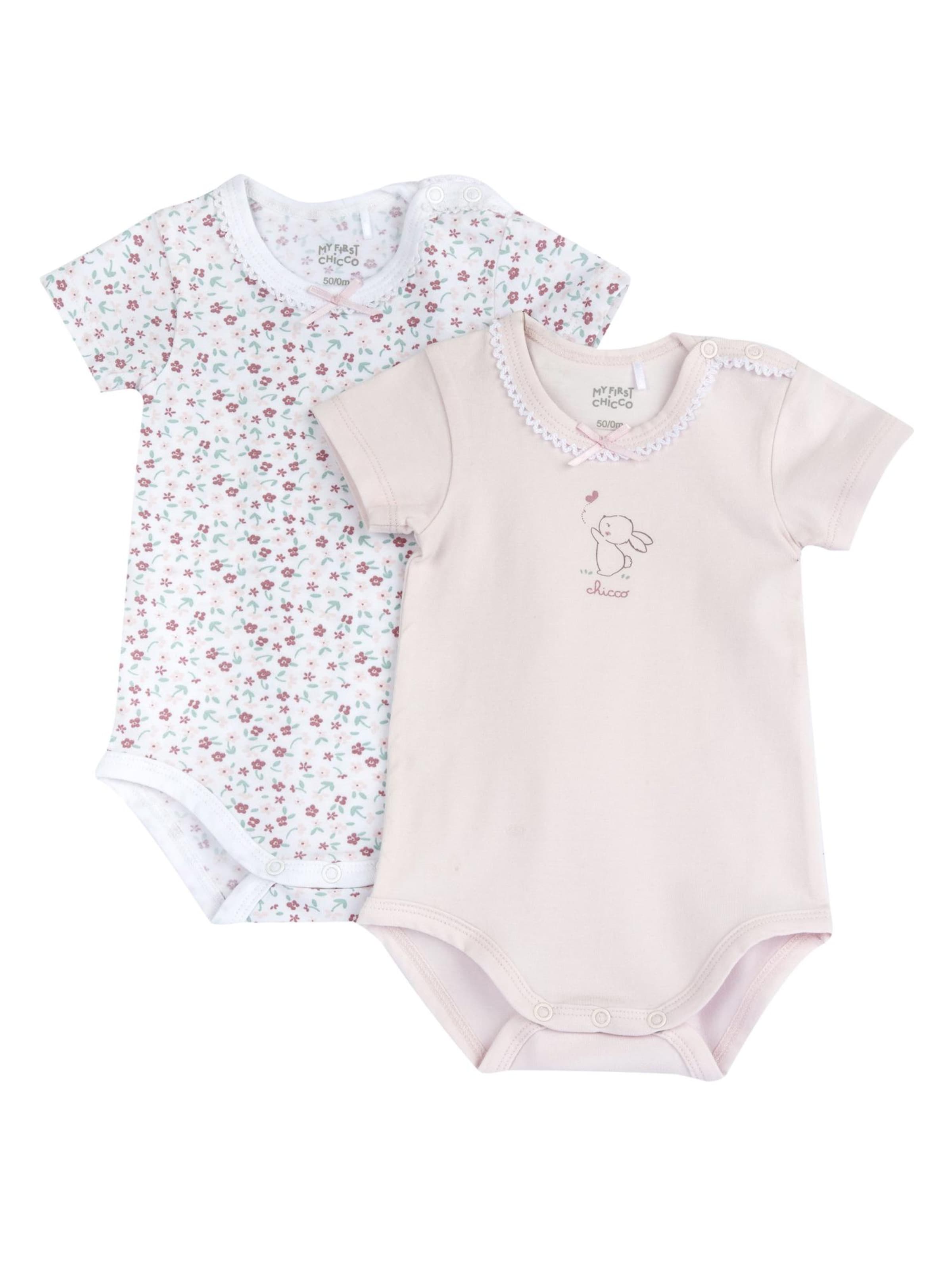 Chicco - Pijama entero/body en rosa: frente