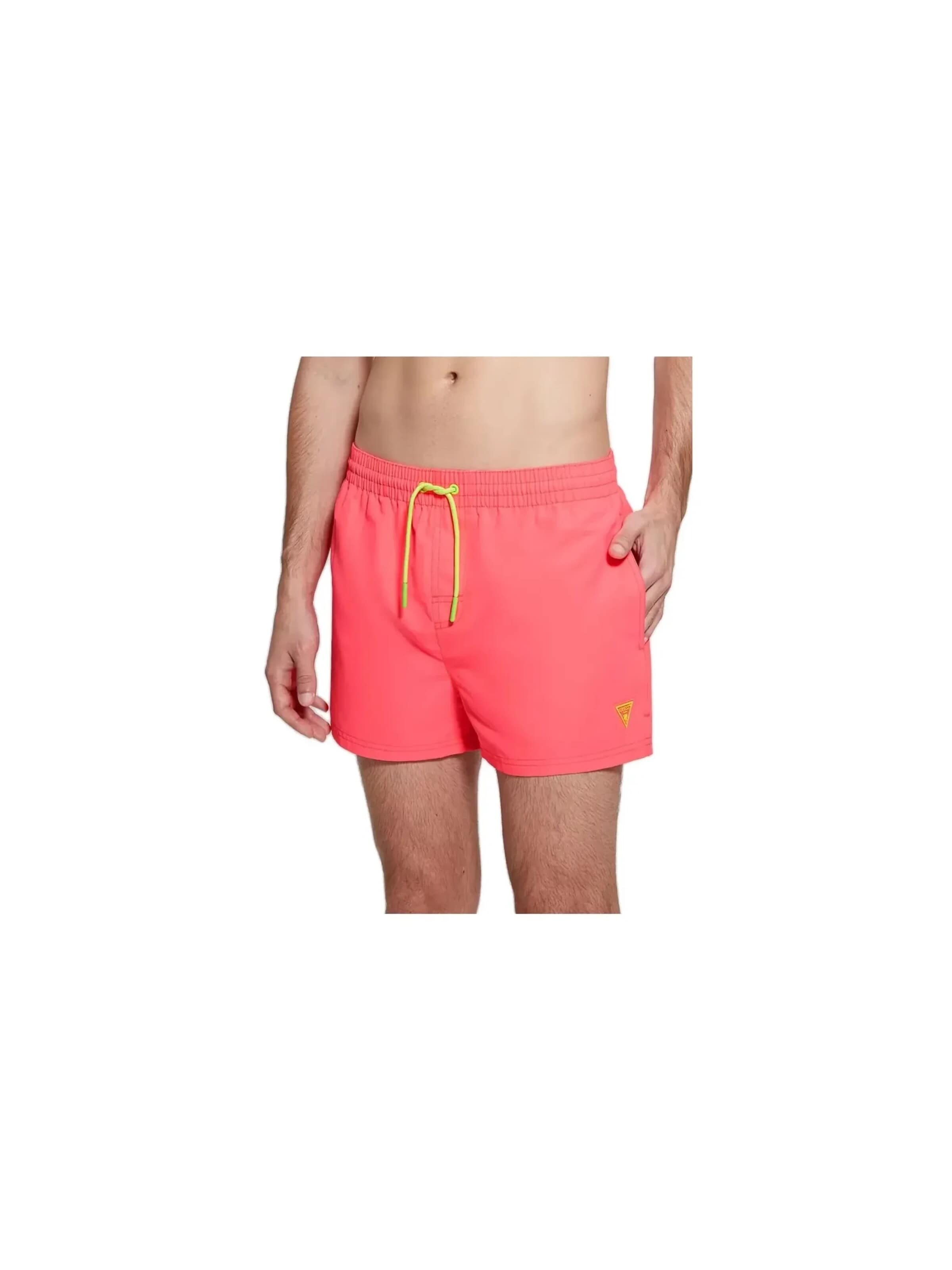 GUESS - Bermudas 'neon patch' en rosa: frente