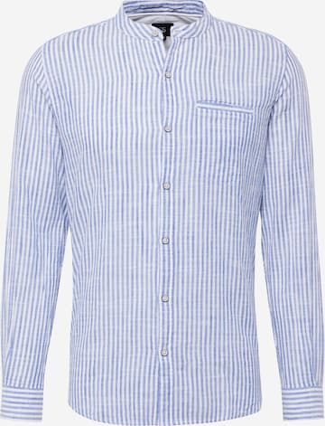 QS Slim fit Button Up Shirt in Blue: front