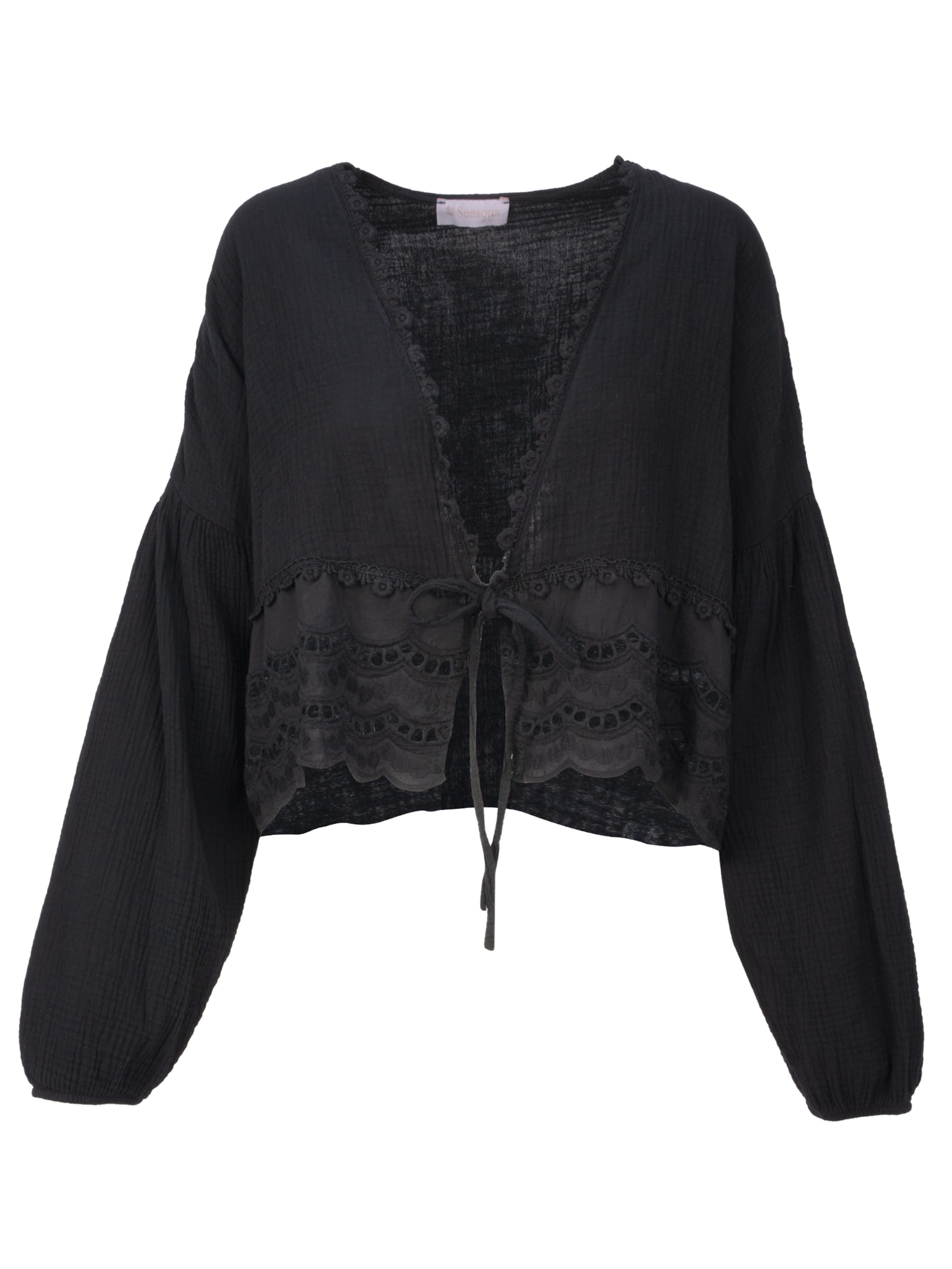 Chemisier 'Laura' Seasons of April en noir : devant