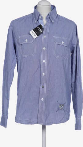 BASEFIELD Button Up Shirt in M in Blue: front