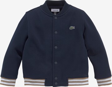 LACOSTE Zip-Up Hoodie in Blue: front