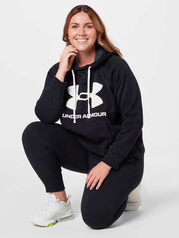 UNDER ARMOUR Athletic Sweatshirt in Black