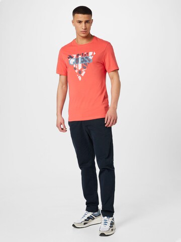 GUESS T-Shirt 'BLURRI' in Orange