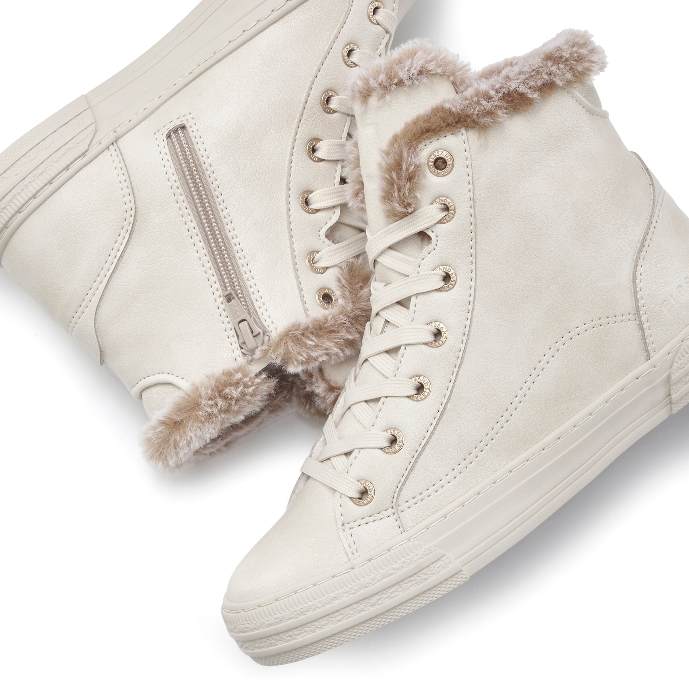 Elbsand Schnürstiefelette in Beige