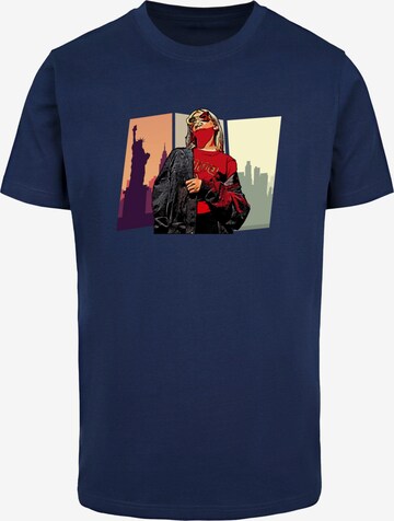 Merchcode Shirt 'Grand Red Girl' in Blue: front