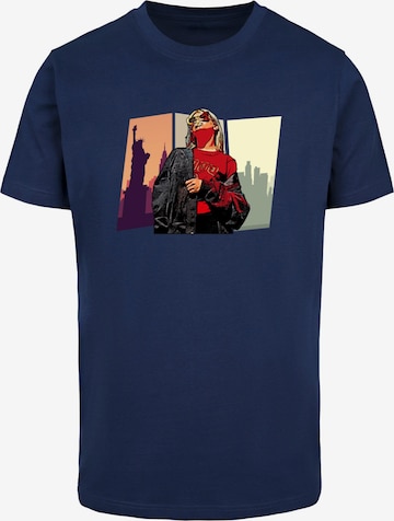 Merchcode Shirt 'Grand Red Girl' in Blue: front