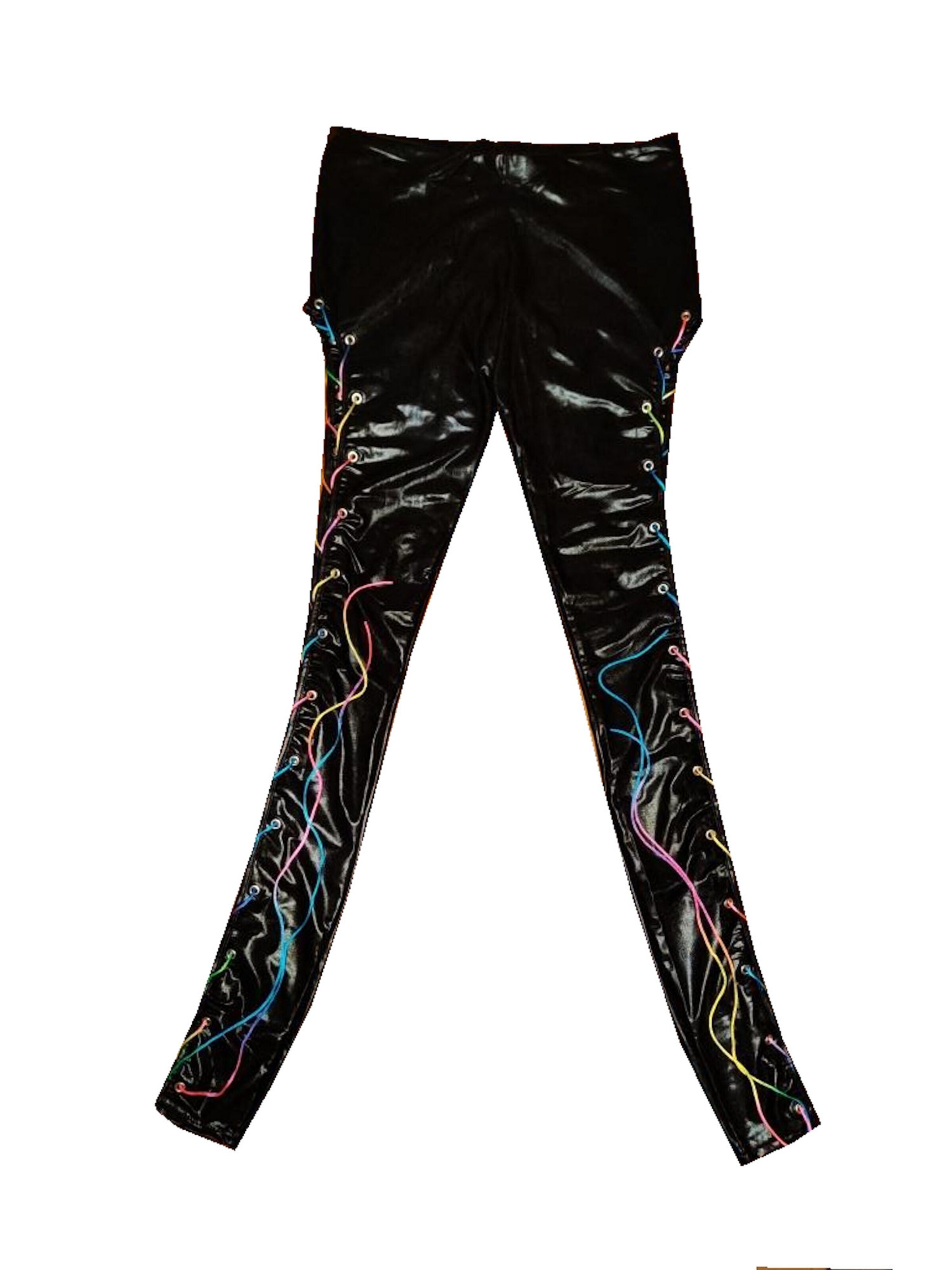 7Heaven Slim fit Leggings 'Colorado Wetlook' in Black: front