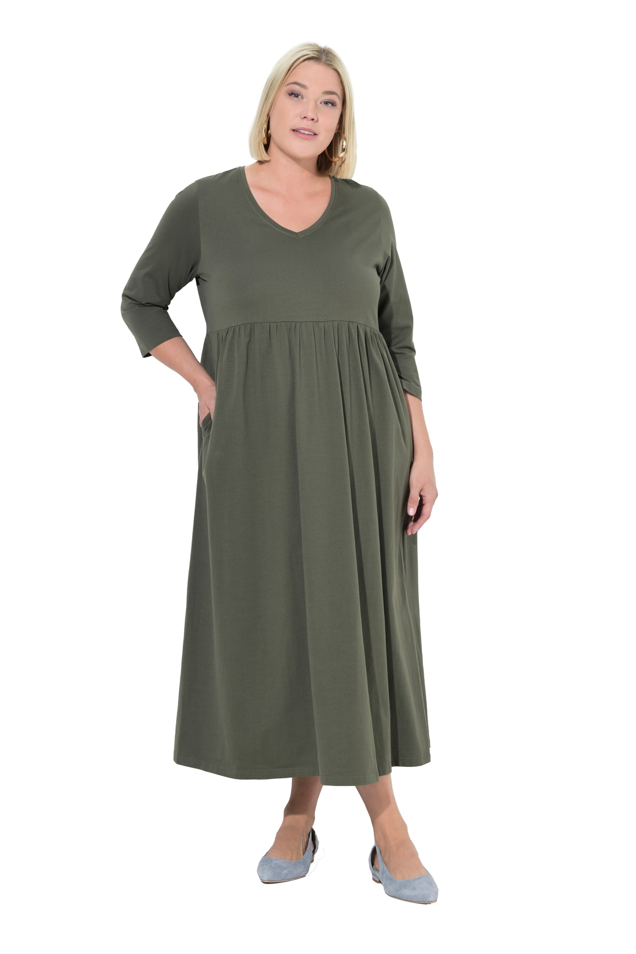 Ulla Popken Kleid in Grün: Vorderseite