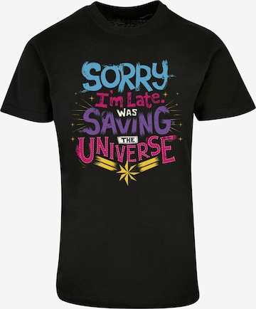 ABSOLUTE CULT Shirt 'Marvel - Saving Universe' in Black: front