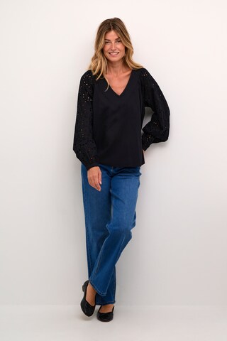 Cream Blouse 'Vera' in Black