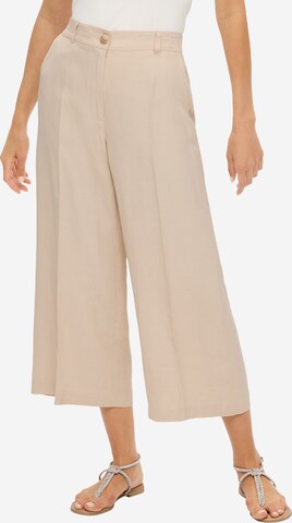 s.Oliver BLACK LABEL Wide leg Trousers in Beige: front