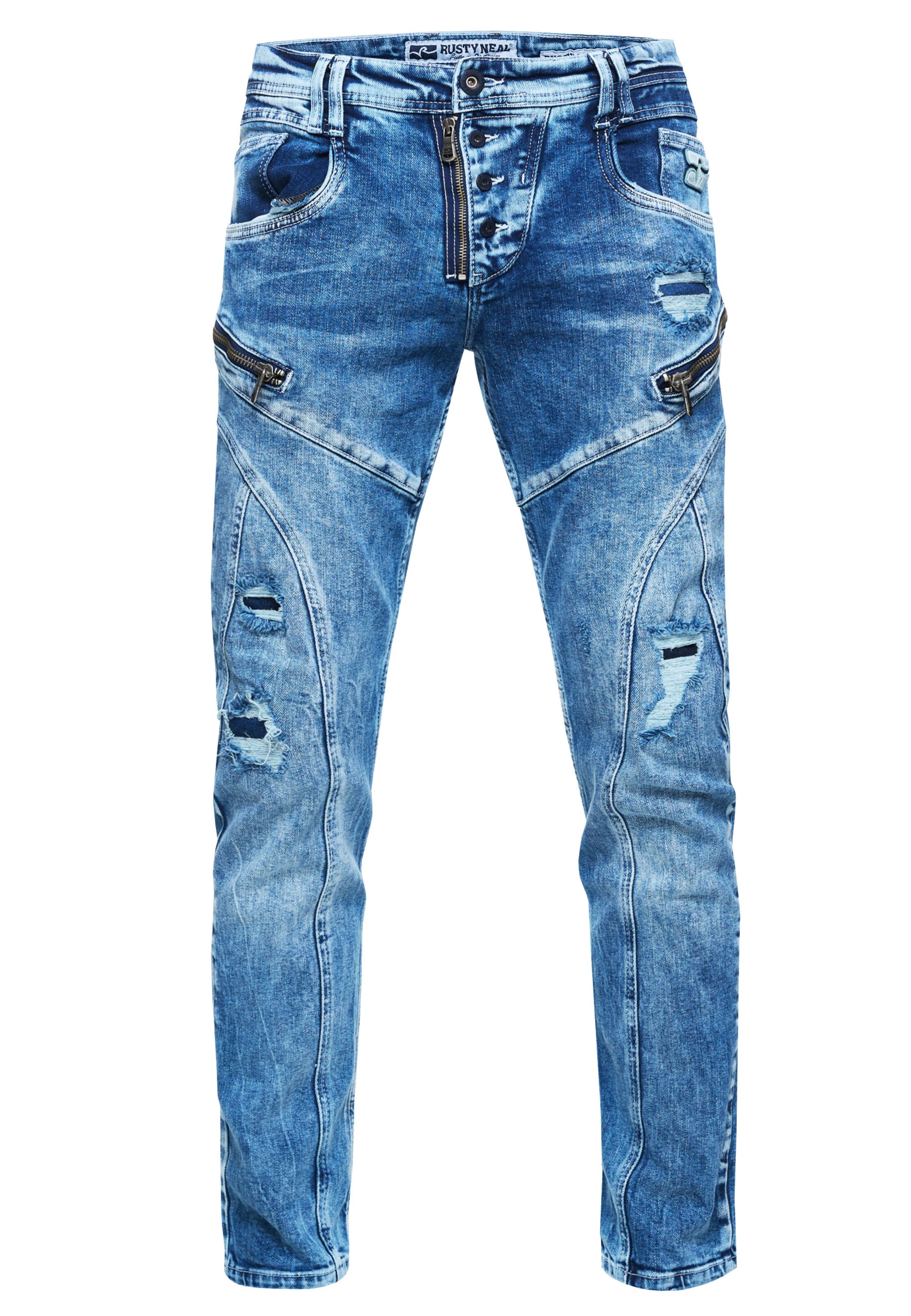 Rusty Neal Regular Jeanshose 'MORI' in Blau: Vorderseite