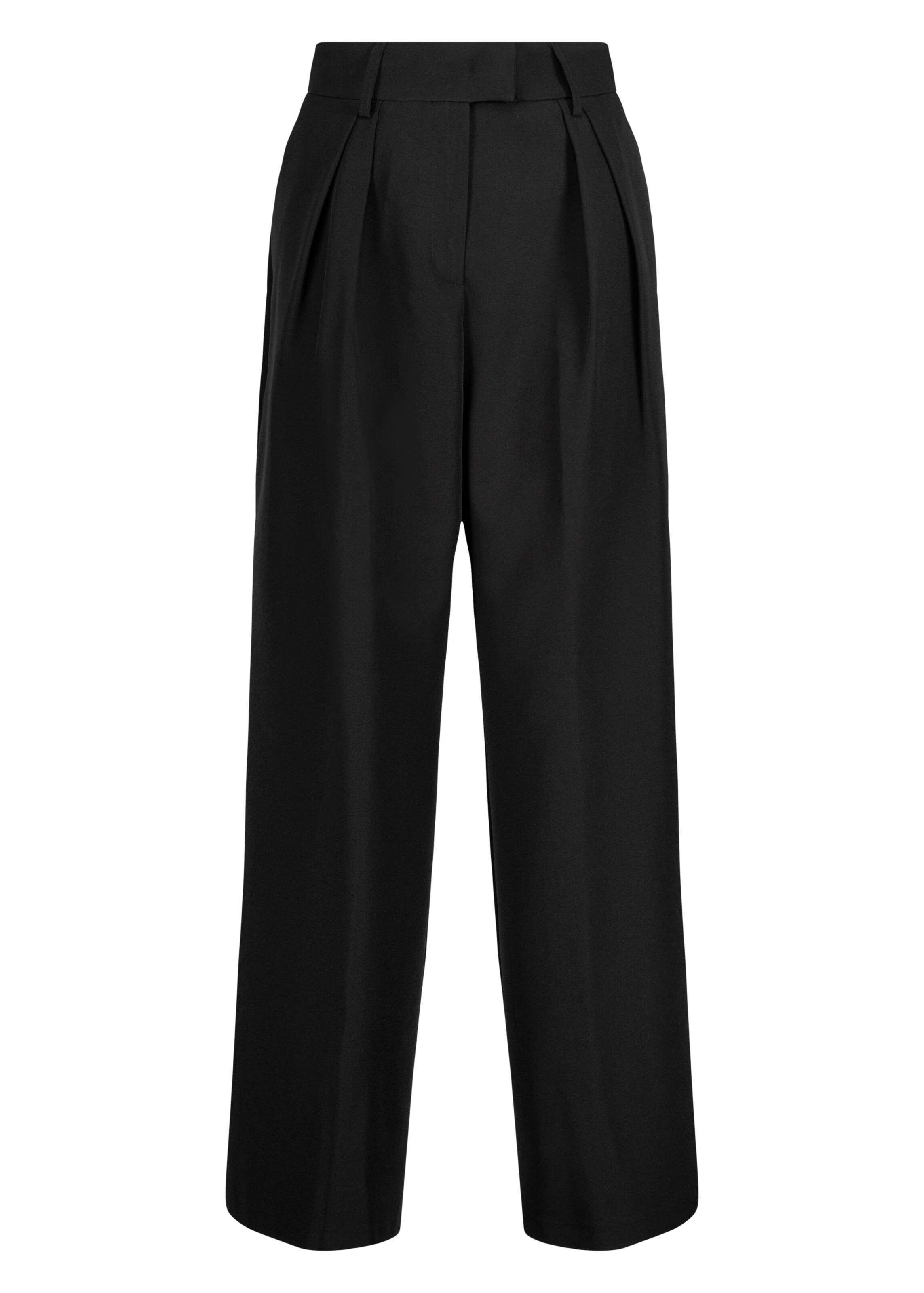 Nicowa Wide Leg Bundfaltenhose 'Ronica' in Schwarz: Vorderseite