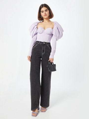 Misspap Blouse Bodysuit in Purple