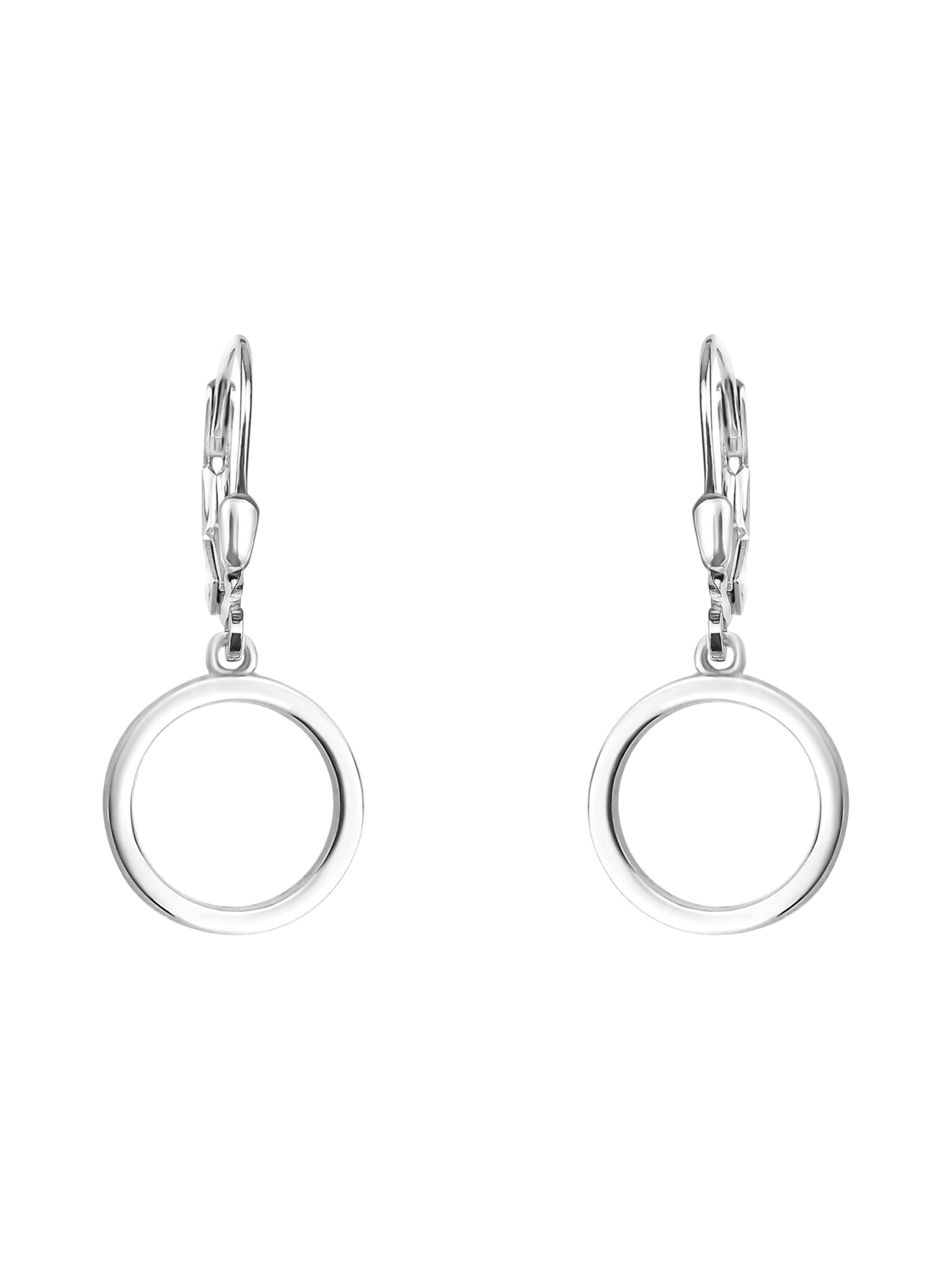 Sofia Milani Ohrringe 'Circle'‌‌‌‌‌‌‌ in Silber: Vorderseite