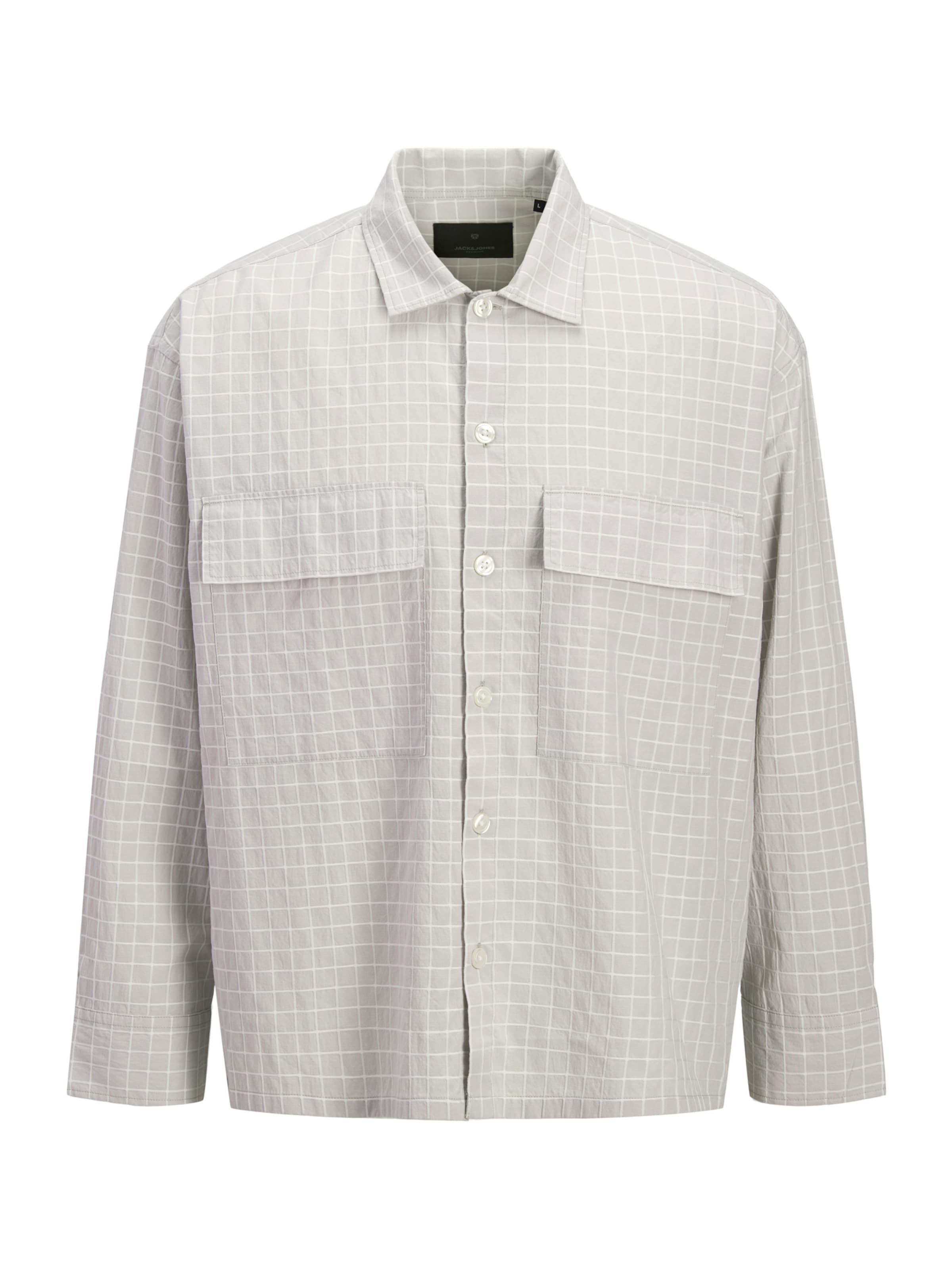 JACK & JONES Comfort Fit Πουκάμισο 'JPRBLATRAVIS' σε γκρι: μπροστά